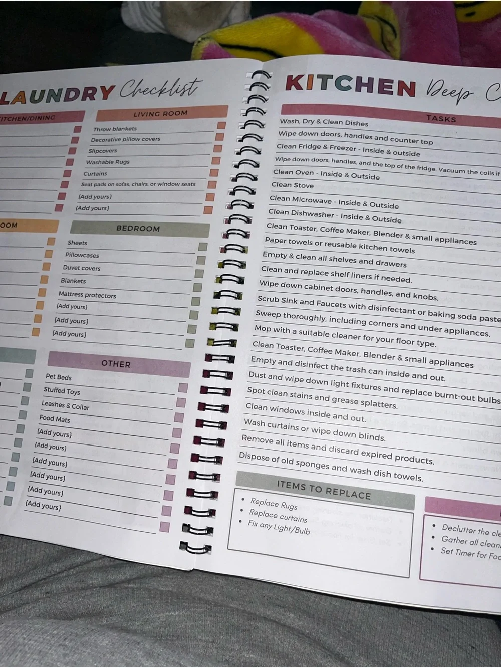 ADHD Cleaning Planner - Colorful Home Cleaning Organizer